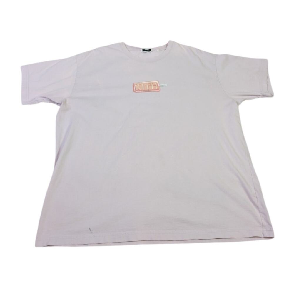 Kith Treats Pink Logo T Shirt Mens Large Streetwear Cotton Graphic Tee